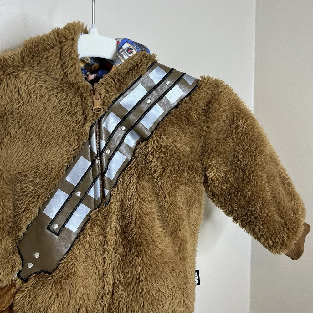 Disney Star‎ Wars Chewbacca Hoodie 3T Reversible Fuzzy Faux Fur Boys Costume